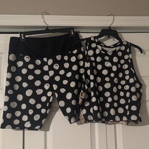 Adidas | Farm Rio  Black and White Polka Dot Apparel SET